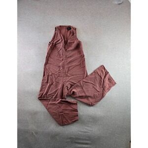 Hatch Maternity Jumper Womens 0 Mauve Linen Blend Wide Leg Sleeveless BOHO